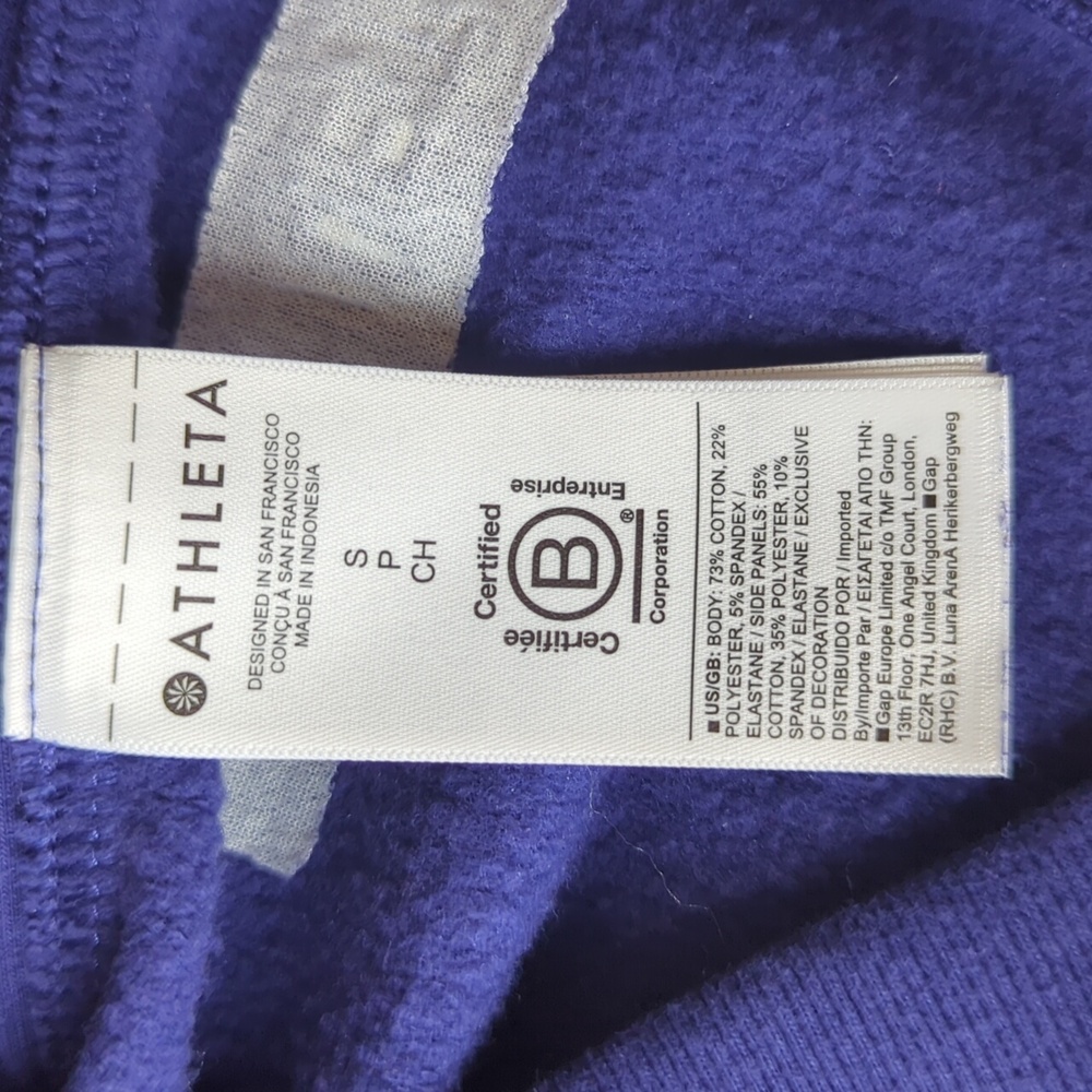 Athleta Forever Fleece 1/4 Zip Sweatshirt - Marine S - Picture 5 of 7